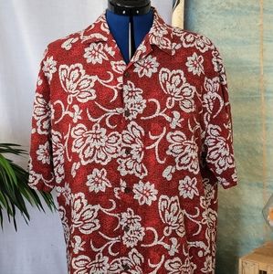 Aloha shirt by Op (Ocean Pacific), red, Medium